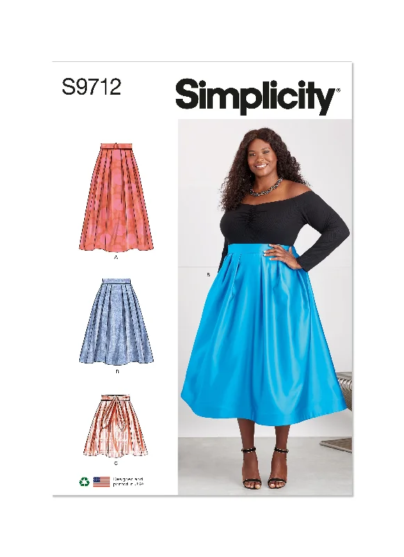 Simplicity Pattern S9712 Plus Size Skirt/Pants Elegant Dress Pants