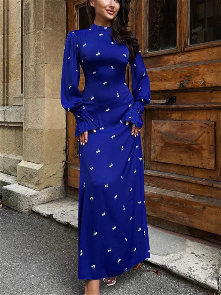 Cinessd Nye Ouyfit Printed Bandage Fashion Long Dress Ladies Elegant Satin High Street Party Dress Casual Long Sleeve Patchwork Maxi Dress Turtleneck Neckline Stylish Cinessd Nye Ouyfit Printed Bandage Fashion Long Dress Ladies Elegant Satin High Street Party Dress Casual Long Sleeve Patchwork Maxi Dress Turtleneck Neckline Stylish