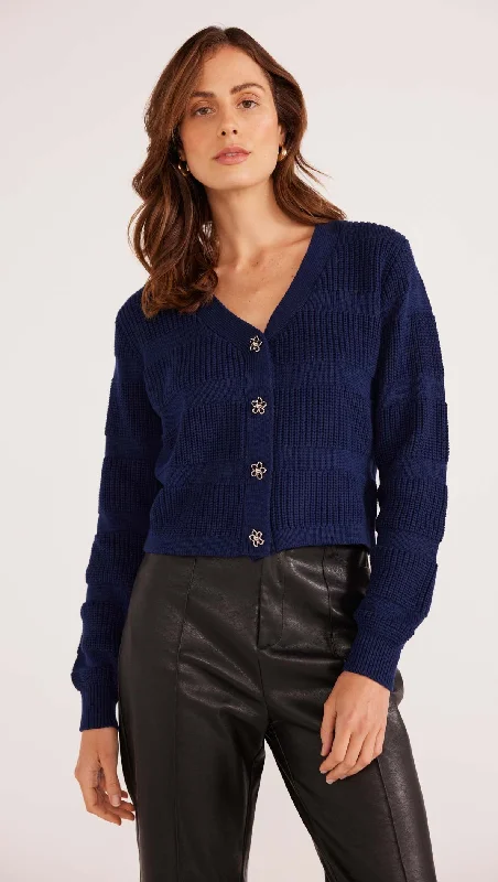 MKP Macy Stripe Knit Cardigan Long Cardigan Short Cardigan Medium Cardigan