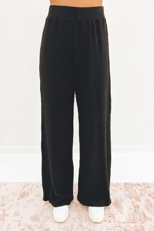 Sunbather Lounge Pant Black Cozy Full-Length Pants