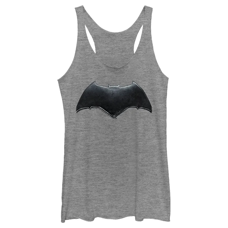 Women's Zack Snyder Justice League Batman Logo Racerback Tank Top trendy tank top