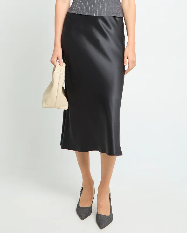 Alaia Silk Midi Skirt corduroy skirt comfortable