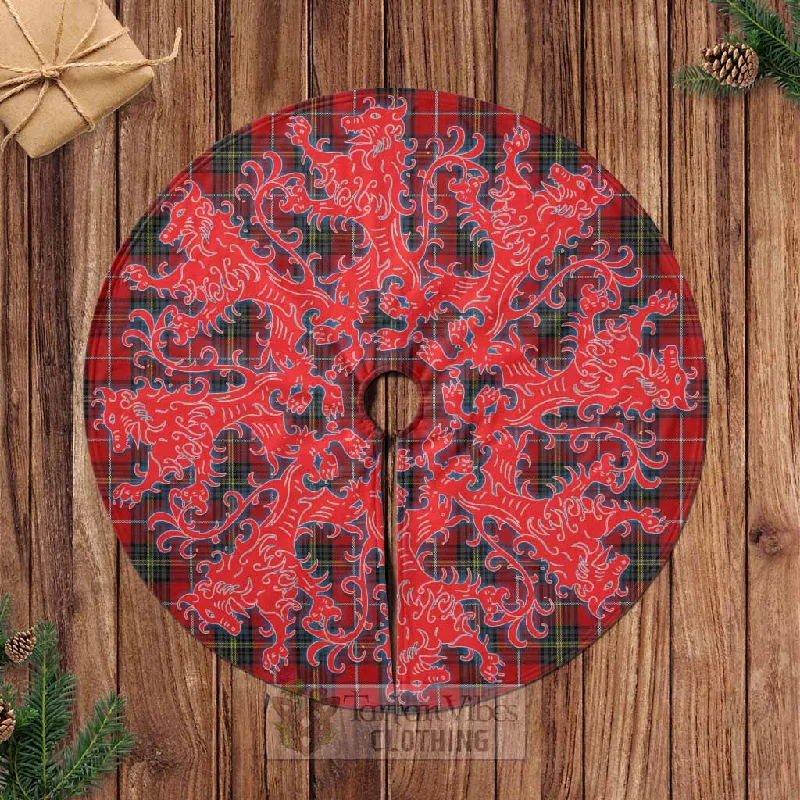 Orr Tartan Christmas Tree Skirt Lion Rampant Style velvet skirt plush