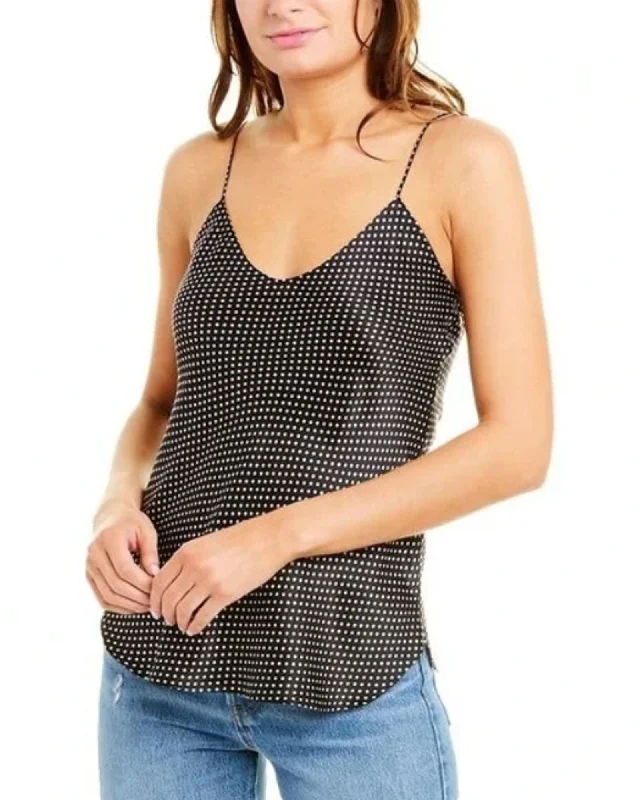 "Isabella" Silk Polka Dot Tank lime green tank