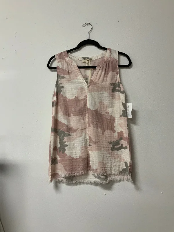 Mystree (S) Pnk Camo Fray tank NWT seamless tank top