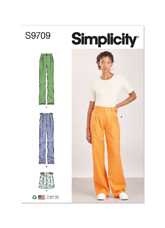 Simplicity Pattern S9709 Misses Skirt/Pants Trendy Work Pants