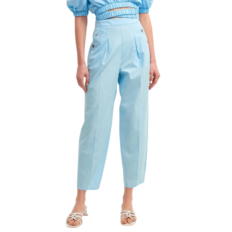 OXXO -  Pocketed and Pleated Loose Pants Comfy High-Waist Jeans