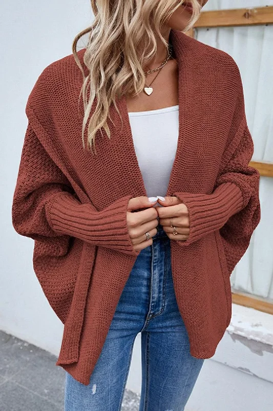 WOMENS OPEN FRONT SHAWL CARDIGAN Tailored Straight A-Line