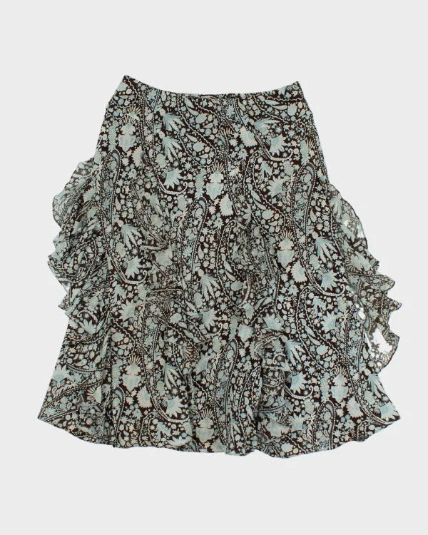 Jones New York Silk Ruffle Skirt - S mini skirt trendy
