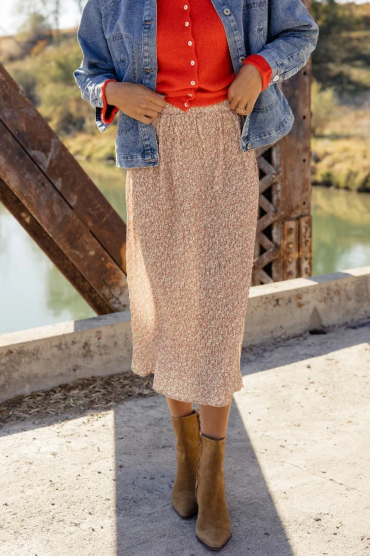 Cheek To Cheek Textured Skirt wool skirt breathable