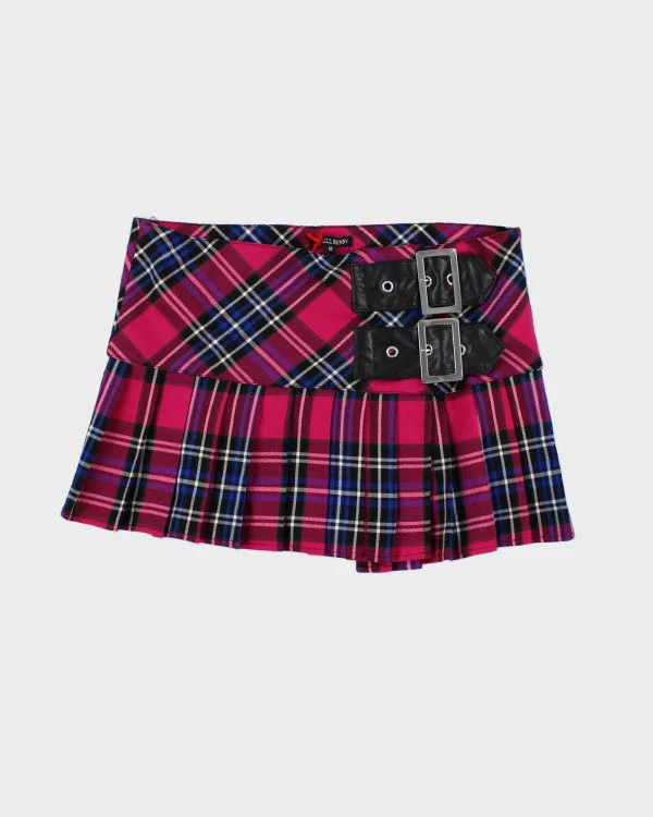 Y2k 00s Hell Bunny Plaid Mini Skirt - M wrap skirt elegant