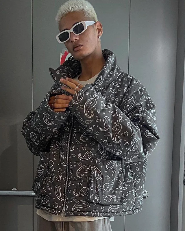 MNML Paisley Cropped Puffer Jacket Black Herringbone Jacket Checkered Jacket Solid Jacket MNML Paisley Cropped Puffer Jacket Black Herringbone Jacket Checkered Jacket Solid Jacket