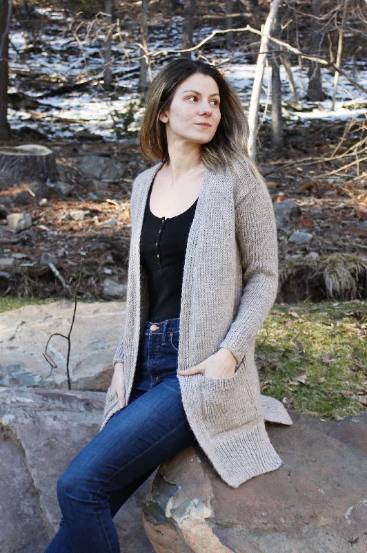 Knit Kit - Lillian Cardigan Satin Fabric Silk Fabric Chiffon Fabric