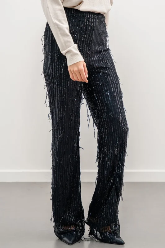 SEQUINED PARTY PANTS Fashionable Track Pants