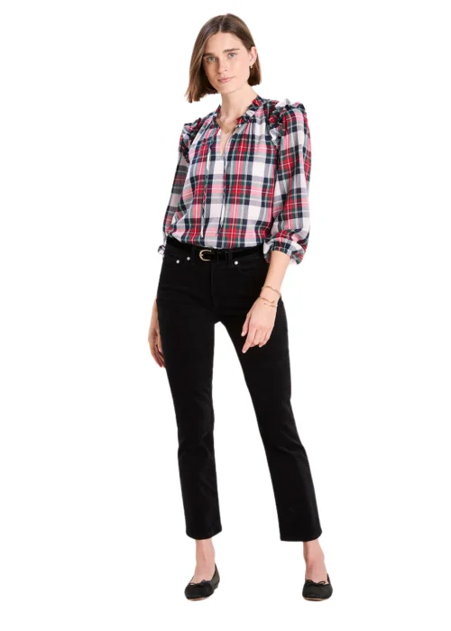 KICK FLARE CORDUROY PANTS - JET BLACK Cozy Full-Length Pants