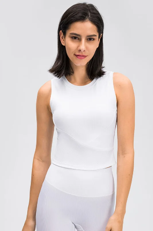 Elastic Cropped Sports Tank Top summer tank top