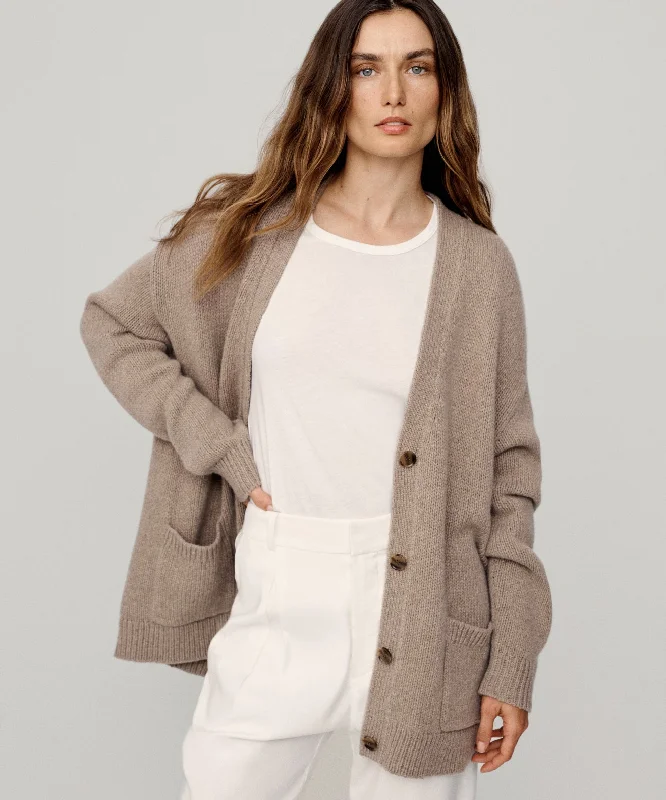 Cashmere Spencer Cardigan Fitted Slim Tailored