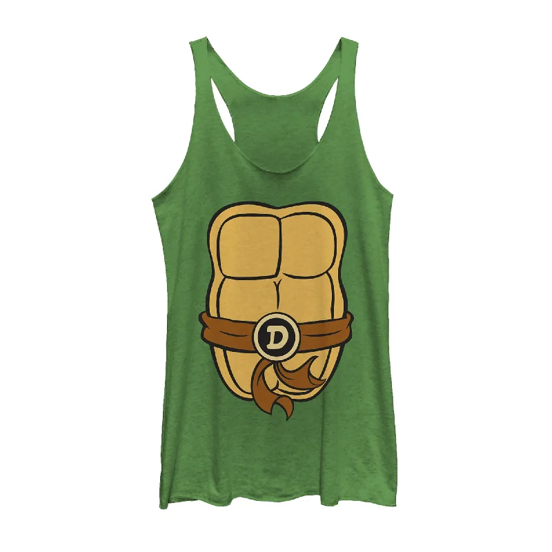 Women's Teenage Mutant Ninja Turtles Donatello Costume Racerback Tank Top turquoise tank top