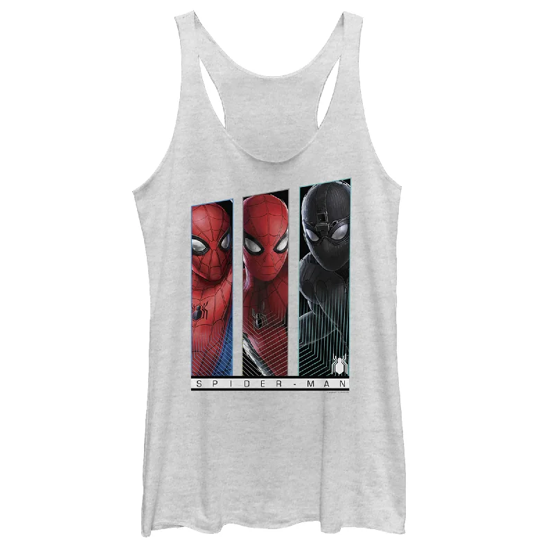 Women's Marvel Spider-Man: Far From Home Suit Panel Racerback Tank Top coral tank top
