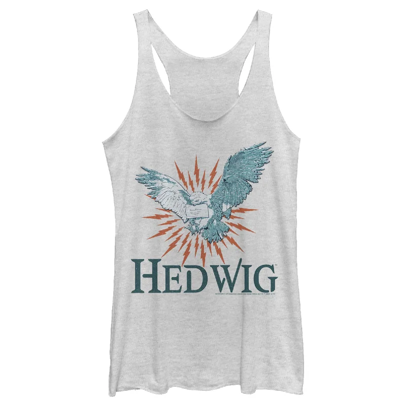 Women's Harry Potter Hedwig Owl Flight Racerback Tank Top fitted tank top