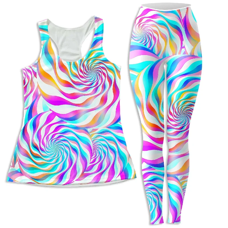 Cloud Surfing Women's Tank and Leggings Combo sheer tank top