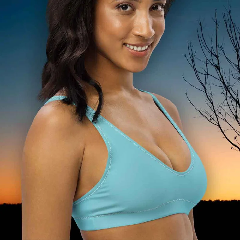 Aqua blue bikini top for women's swimwear, lioness-love Trendy Swimsuit Bottoms