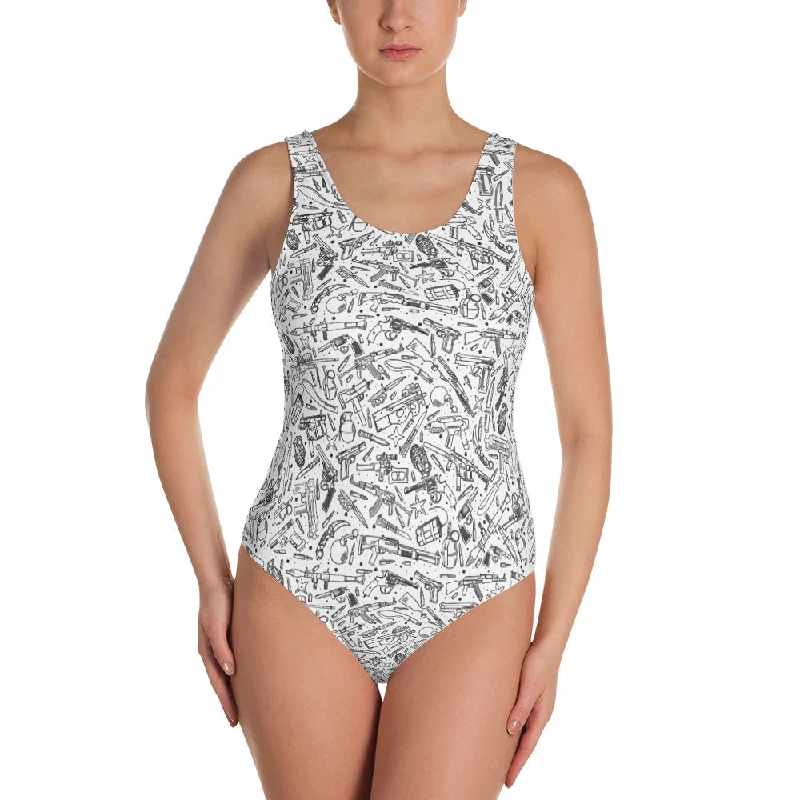 Arsenal One-Piece Swimsuit Swim Skirt Set