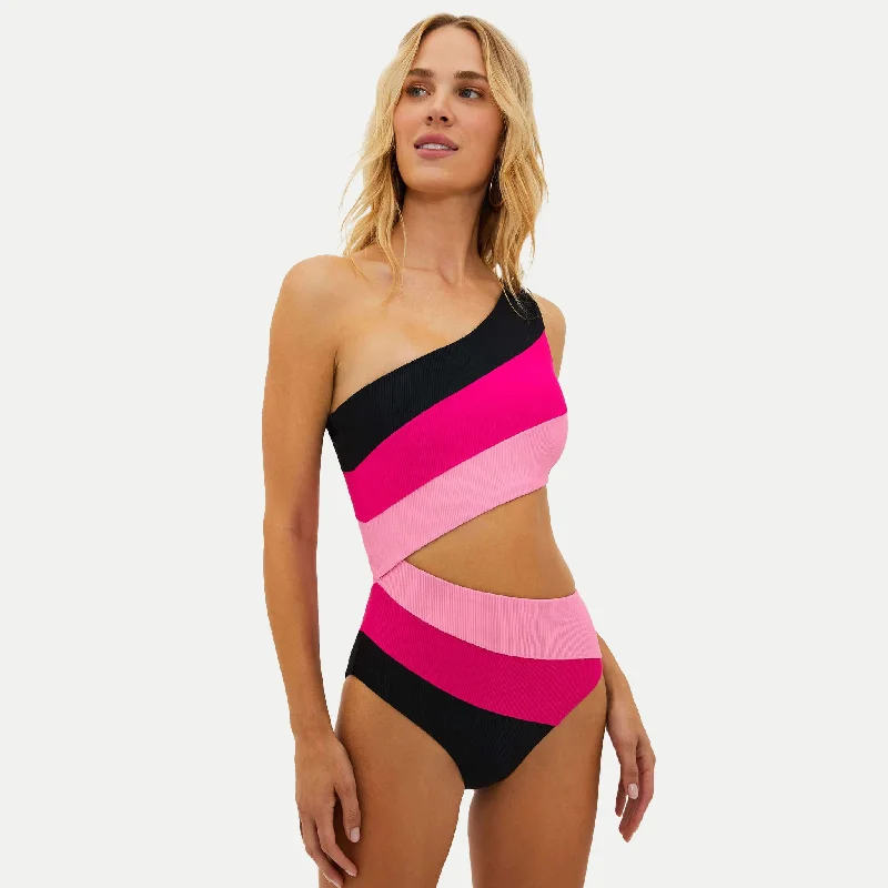 Beach Riot Joyce One Piece Swimsuit - Amour Colorblock Fun Pattern Swimsuit