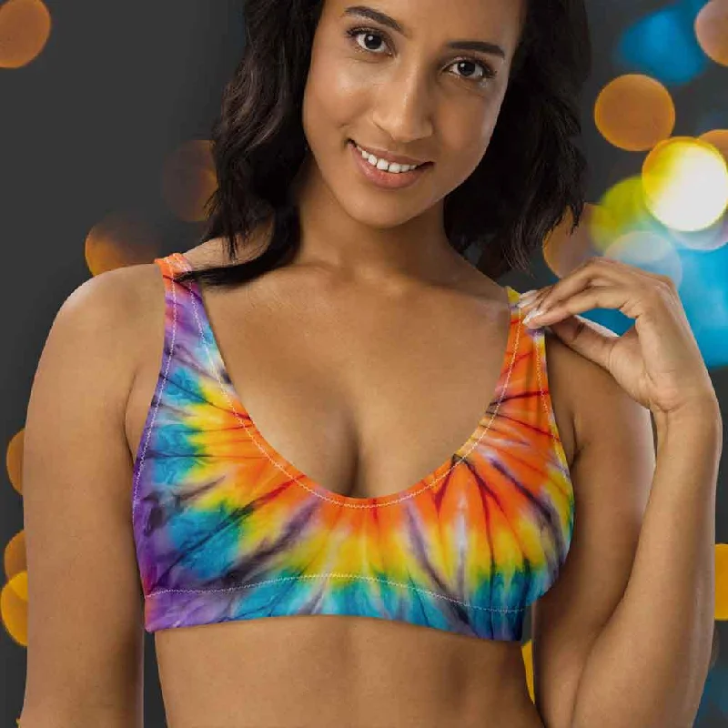 Tie dye bikini top women swimwear Adjustable Strap Swimsuit