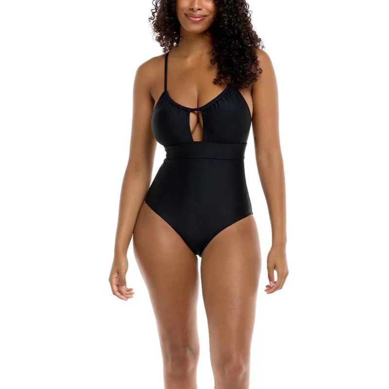 Body Glove Swimwear Smoothies Jessica Black One Piece 39-506364D Quick-Dry Swimsuit