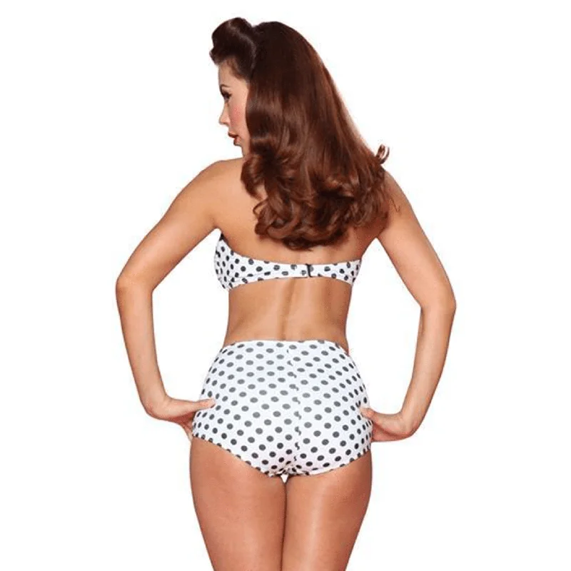 Esther Williams Classic Polka Dot Swimsuit Bottom E09006P - White & Black Full Coverage Swimsuit Esther Williams Classic Polka Dot Swimsuit Bottom E09006P - White & Black Full Coverage Swimsuit