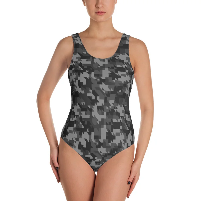 Geocamo One-Piece Swimsuit Playful Pattern Swimsuit