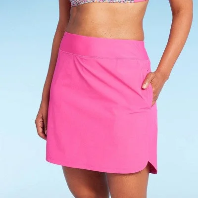 Lands' End Women's UPF 50 Swim Skort - Pink S Sexy Two-Piece Set