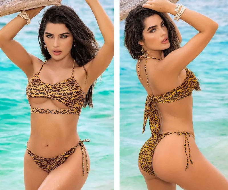 Mapale 67030 Two Piece Swimsuit Color Animal Print Plus-Size Bikini Set