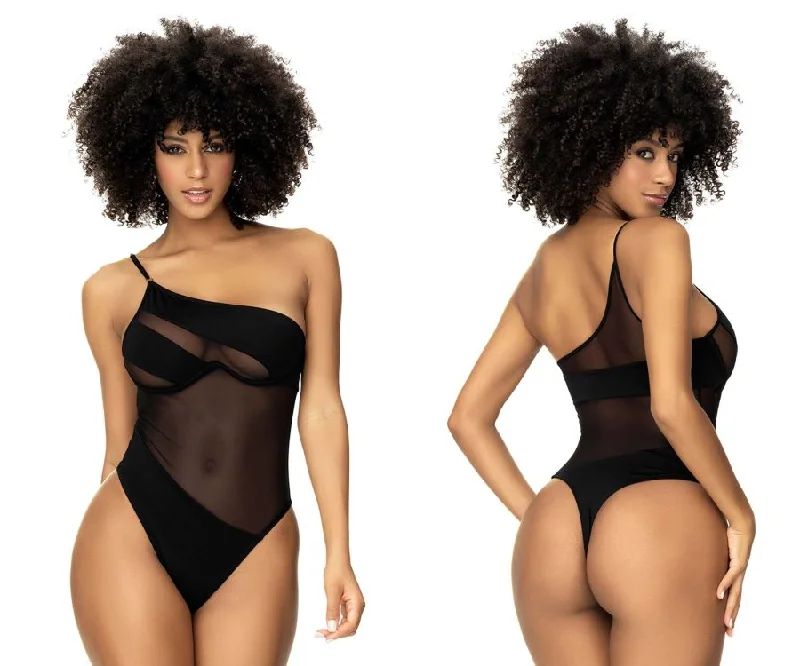 Mapale 67062 Underwired One Piece Swimsuit Color Black Adjustable Bikini Bottoms