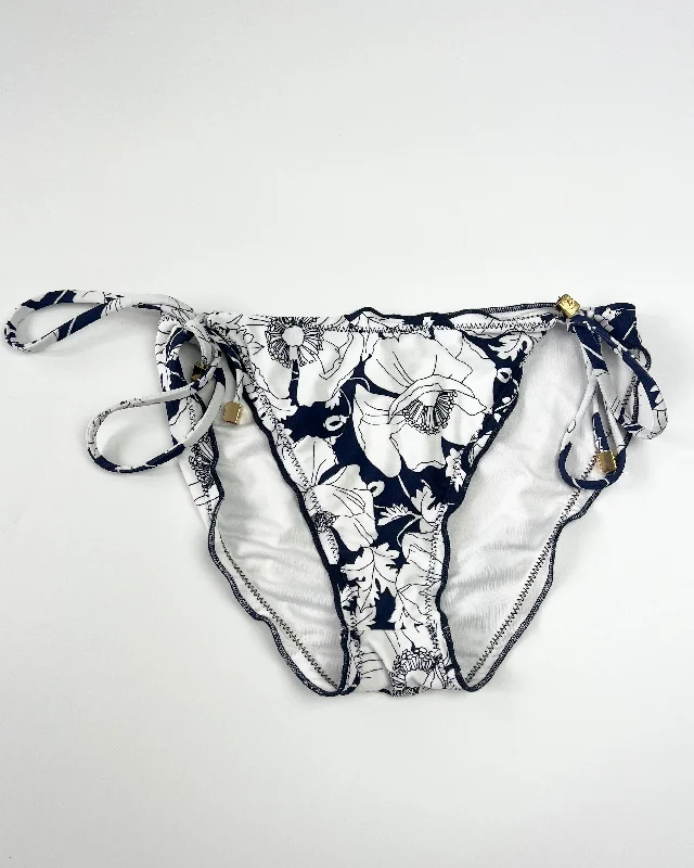 Navy Floral Swim Bottom - Extra Small Bold Swimsuit Design