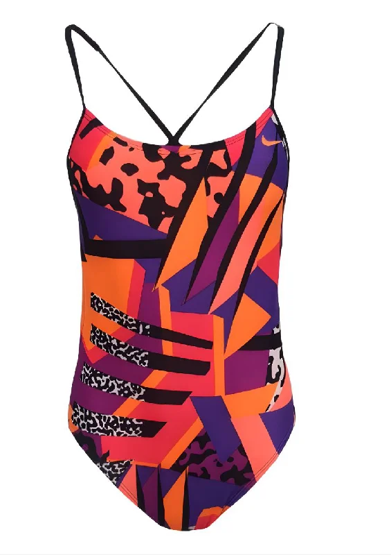 NIKE Women's Pink Perfomance Cross Back One Piece Swimsuit #7041 6 NWT Mesh Swimsuit Top