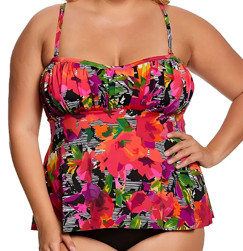 PENBROOKE Women's Pink Layered Padded Swim Tankini Top #5500113 22 NWT Beachy Ruffle Bikini PENBROOKE Women's Pink Layered Padded Swim Tankini Top #5500113 22 NWT Beachy Ruffle Bikini