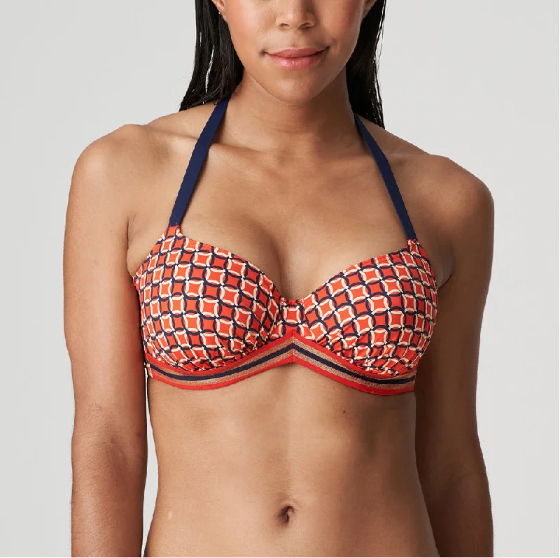Prima Donna Swimwear Albenga Yacht Night Padded Bikini Top 4009411 Swim Dress with Belt Prima Donna Swimwear Albenga Yacht Night Padded Bikini Top 4009411 Swim Dress with Belt