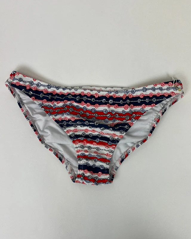 Red, White, and Blue Rope Swim Bottoms - Small Classic Two-Piece Bikini