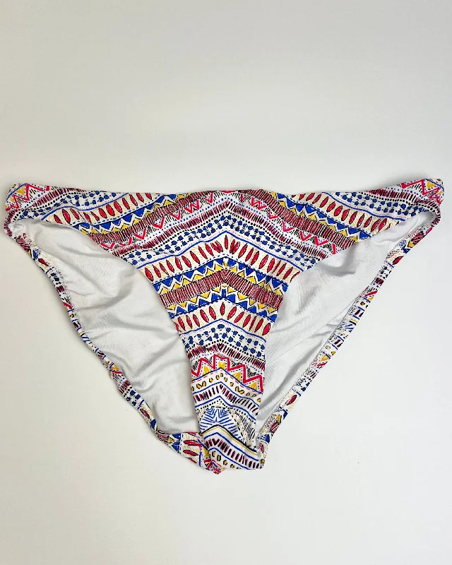 Red, Yellow, and Blue Abstract Swim Bottom - Extra Small Summer Ready Swimsuit