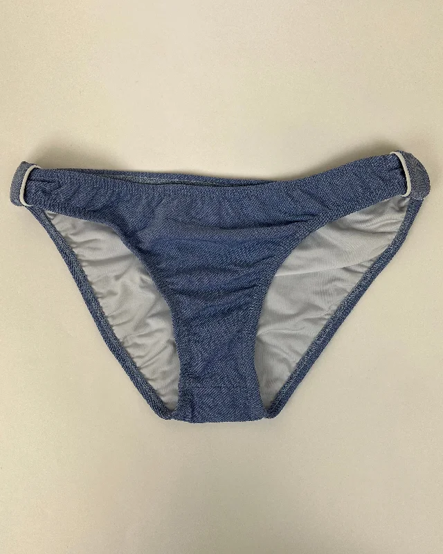 Steel Blue Swim Bottom - Medium Swimsuit with Skirt