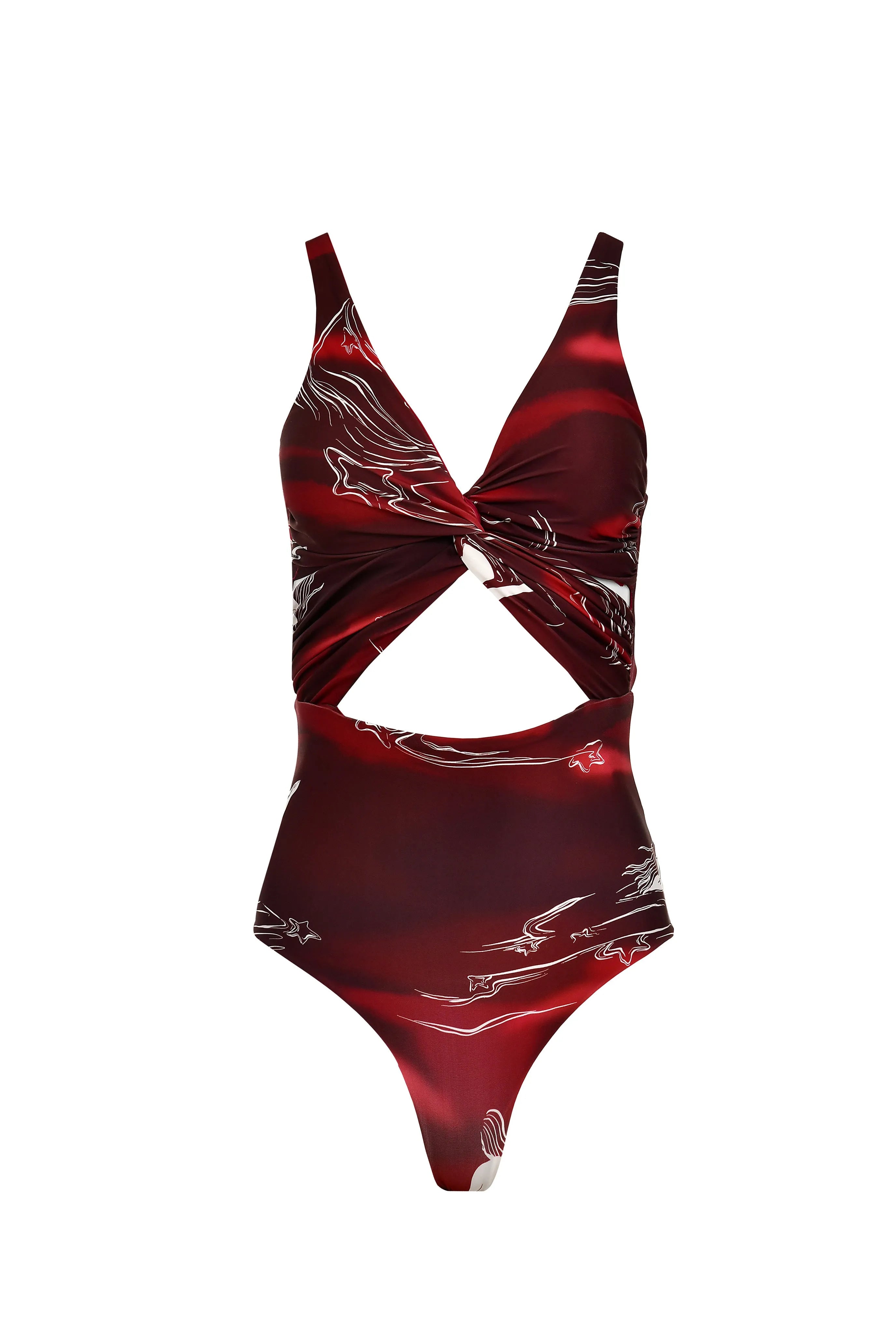Swimming Through The Milky Way One Piece Reversible Bikini Set