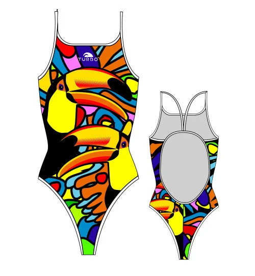 TURBO Tucan - 894212-0099 - Thin Strap Womens Swimsuit / Swimwear / Costume - Swimming Sporty Swimsuit Style TURBO Tucan - 894212-0099 - Thin Strap Womens Swimsuit / Swimwear / Costume - Swimming Sporty Swimsuit Style