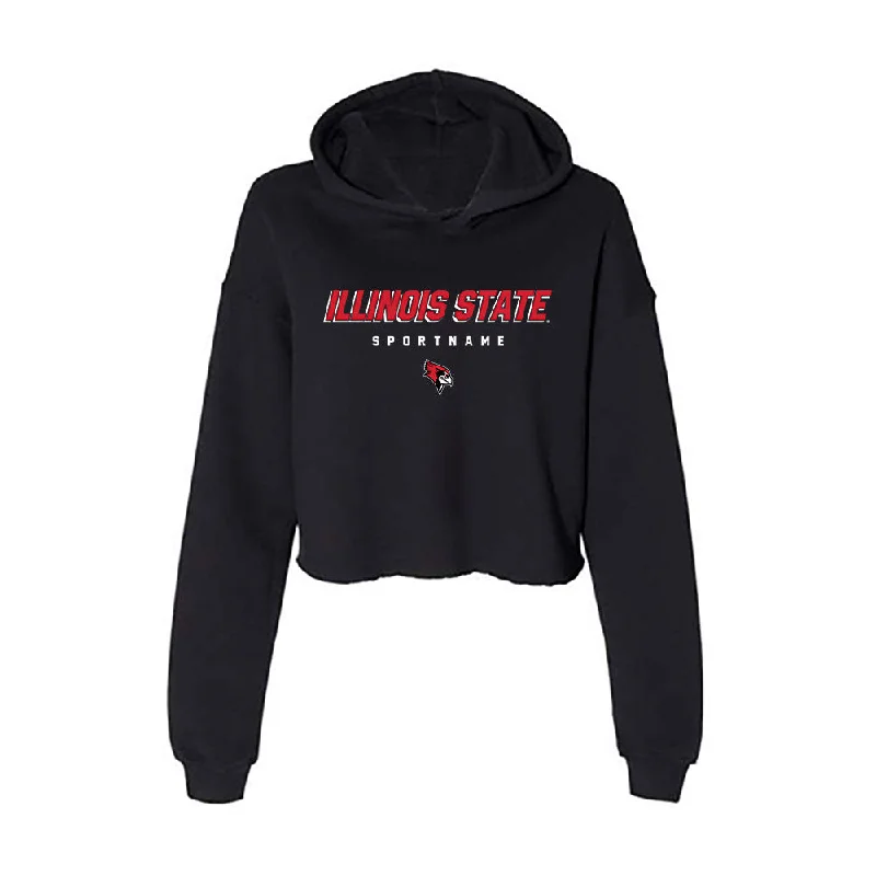 Illinois State - NCAA Women's Basketball : Lauren Cohen - Women's Crop Fleece Hoodie Hoodie with Hem Contrast Bold Stylish Illinois State - NCAA Women's Basketball : Lauren Cohen - Women's Crop Fleece Hoodie Hoodie with Hem Contrast Bold Stylish