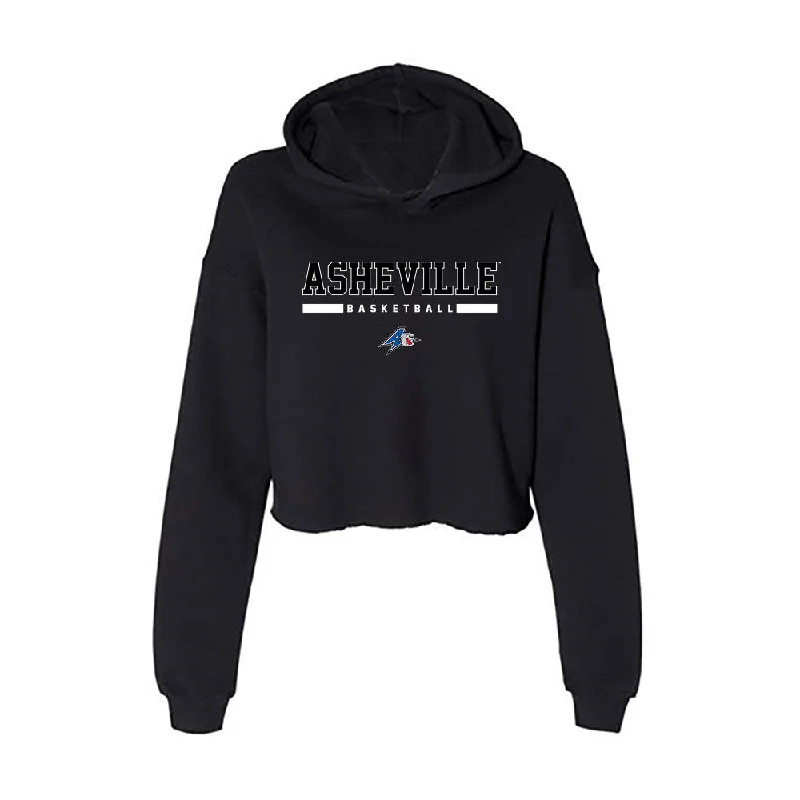 UNC Asheville - NCAA Women's Basketball : Millie Brown - Women's Crop Fleece Hoodie Hoodie with Hem Detail Decorative Unique UNC Asheville - NCAA Women's Basketball : Millie Brown - Women's Crop Fleece Hoodie Hoodie with Hem Detail Decorative Unique