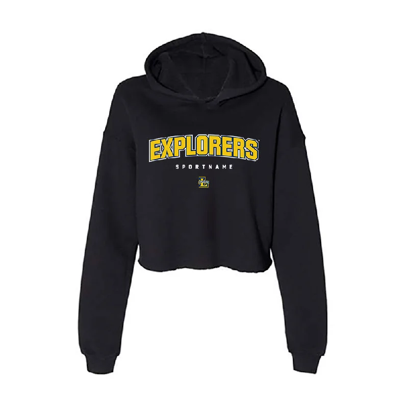 La Salle - NCAA Women's Basketball : Emilee Tahata - Women's Crop Fleece Hoodie Oversized Hoodie Comfort Casual La Salle - NCAA Women's Basketball : Emilee Tahata - Women's Crop Fleece Hoodie Oversized Hoodie Comfort Casual