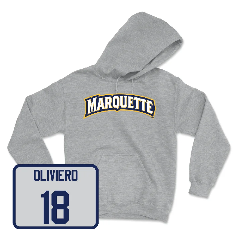 Sport Grey Women's Soccer Wordmark Hoodie - Capri Oliviero Hoodie with Strings Custom Fit Adjustable Sport Grey Women's Soccer Wordmark Hoodie - Capri Oliviero Hoodie with Strings Custom Fit Adjustable