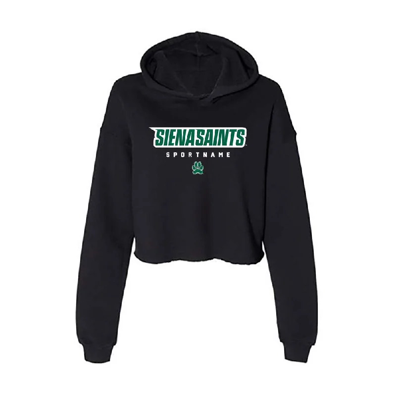 Siena - NCAA Women's Basketball : Aniya Hooker - Women's Crop Fleece Hoodie Hoodie with Button Classic Timeless Siena - NCAA Women's Basketball : Aniya Hooker - Women's Crop Fleece Hoodie Hoodie with Button Classic Timeless