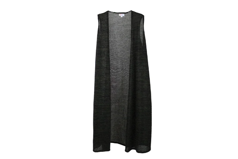 NEW LuLaRoe Green Long Cardigan Vest | XS Zippered Buttoned Snapped